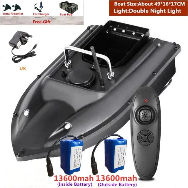 Smart Fixed Speed ​​Cruise Radio Fernbedienung Fischköderboot 1.5 kg 500 m Dual-Nachtlicht Köder Angeln RC Köderboot Angeln