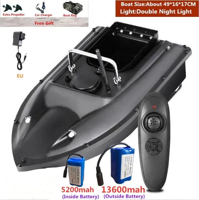 Smart Fixed Speed ​​Cruise Radio Fernbedienung Fischköderboot 1.5 kg 500 m Dual-Nachtlicht Köder Angeln RC Köderboot Angeln