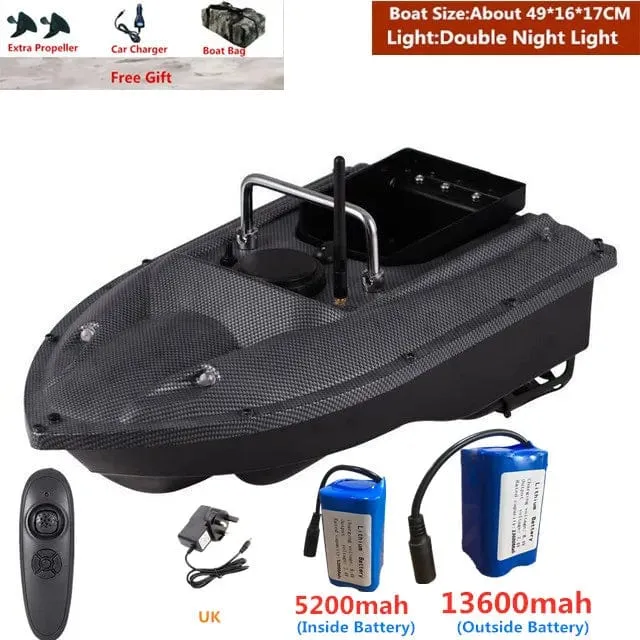Smart Fixed Speed ​​Cruise Radio Fernbedienung Fischköderboot 1.5 kg 500 m Dual-Nachtlicht Köder Angeln RC Köderboot Angeln