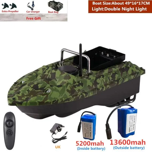 Smart Fixed Speed ​​Cruise Radio Fernbedienung Fischköderboot 1.5 kg 500 m Dual-Nachtlicht Köder Angeln RC Köderboot Angeln