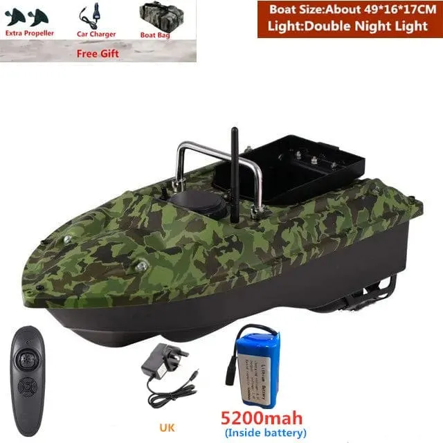 Smart Fixed Speed ​​Cruise Radio Fernbedienung Fischköderboot 1.5 kg 500 m Dual-Nachtlicht Köder Angeln RC Köderboot Angeln