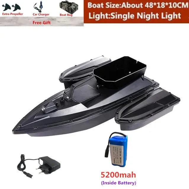 Smart Fixed Speed ​​Cruise Radio Fernbedienung Fischköderboot 1.5 kg 500 m Dual-Nachtlicht Köder Angeln RC Köderboot Angeln