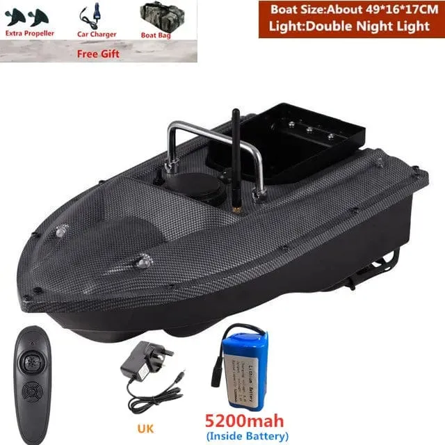 Smart Fixed Speed ​​Cruise Radio Fernbedienung Fischköderboot 1.5 kg 500 m Dual-Nachtlicht Köder Angeln RC Köderboot Angeln
