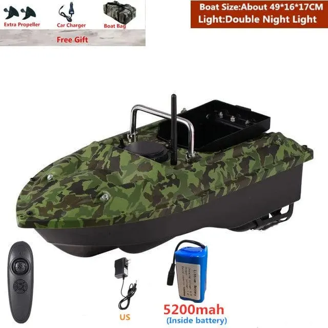 Smart Fixed Speed ​​Cruise Radio Fernbedienung Fischköderboot 1.5 kg 500 m Dual-Nachtlicht Köder Angeln RC Köderboot Angeln