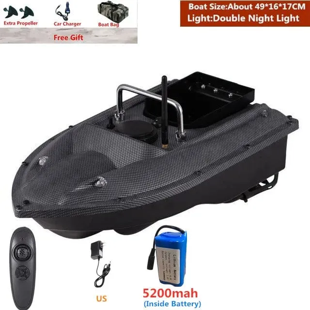 Smart Fixed Speed ​​Cruise Radio Fernbedienung Fischköderboot 1.5 kg 500 m Dual-Nachtlicht Köder Angeln RC Köderboot Angeln