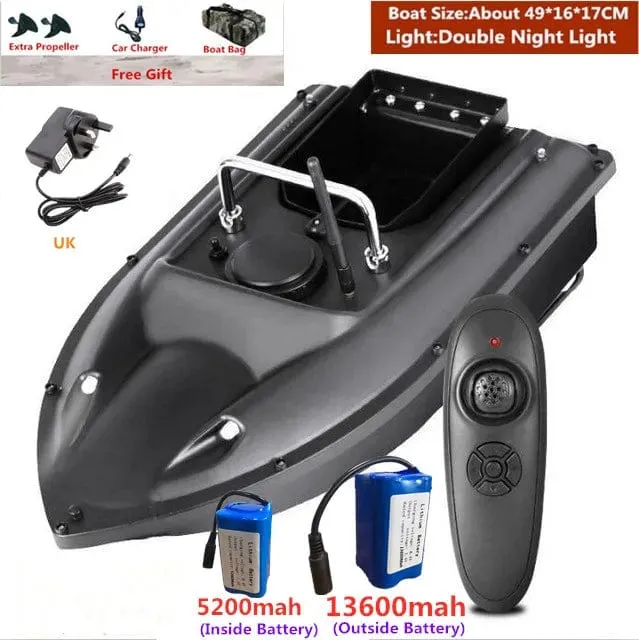Smart Fixed Speed ​​Cruise Radio Fernbedienung Fischköderboot 1.5 kg 500 m Dual-Nachtlicht Köder Angeln RC Köderboot Angeln