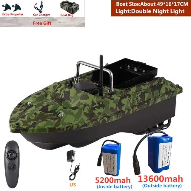 Smart Fixed Speed ​​Cruise Radio Fernbedienung Fischköderboot 1.5 kg 500 m Dual-Nachtlicht Köder Angeln RC Köderboot Angeln