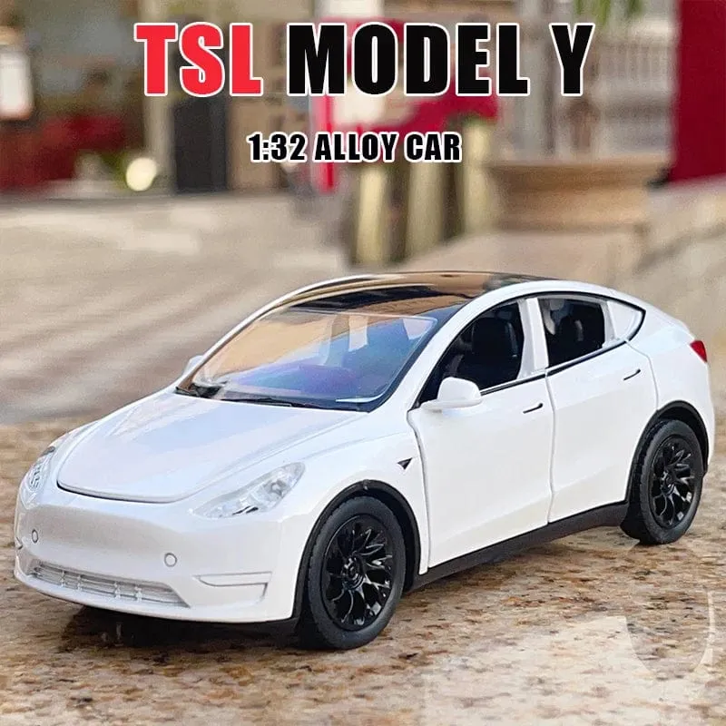 1:32 MODELL Y SUV Legierung Automodell Druckguss Spielzeugfahrzeuge Simulation Metallautos für Kinder Autodekoration Weihnachtsgeschenke für Jungen