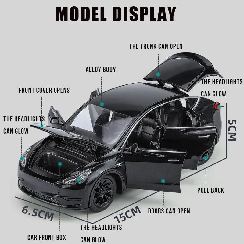 1:32 MODELL Y SUV Legierung Automodell Druckguss Spielzeugfahrzeuge Simulation Metallautos für Kinder Autodekoration Weihnachtsgeschenke für Jungen