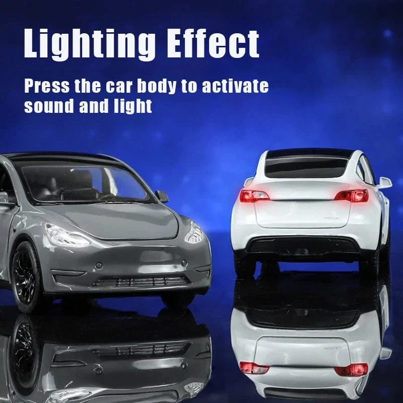 1:32 MODELL Y SUV Legierung Automodell Druckguss Spielzeugfahrzeuge Simulation Metallautos für Kinder Autodekoration Weihnachtsgeschenke für Jungen