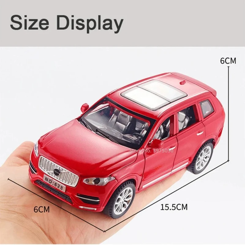 1:32 XC90 SUV Legierung Automodell Spielzeug Metall Druckguss Simulation Geländewagen Modell Sound Licht Sammlung Junge Hobbys Sammlung