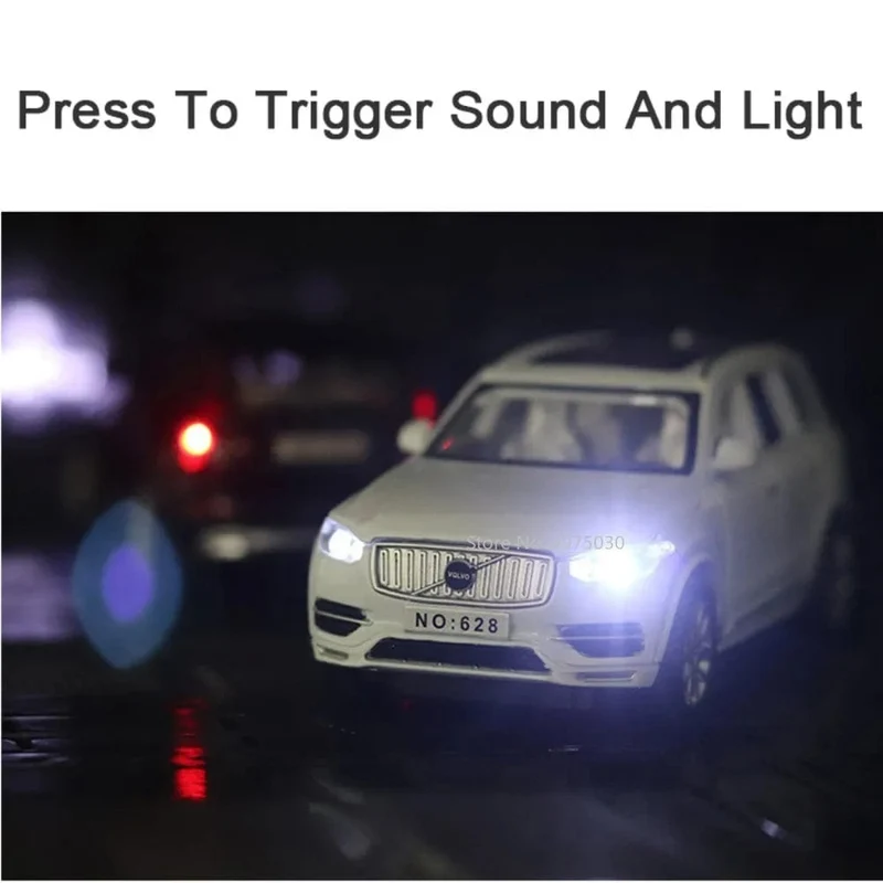 1:32 XC90 SUV Legierung Automodell Spielzeug Metall Druckguss Simulation Geländewagen Modell Sound Licht Sammlung Junge Hobbys Sammlung