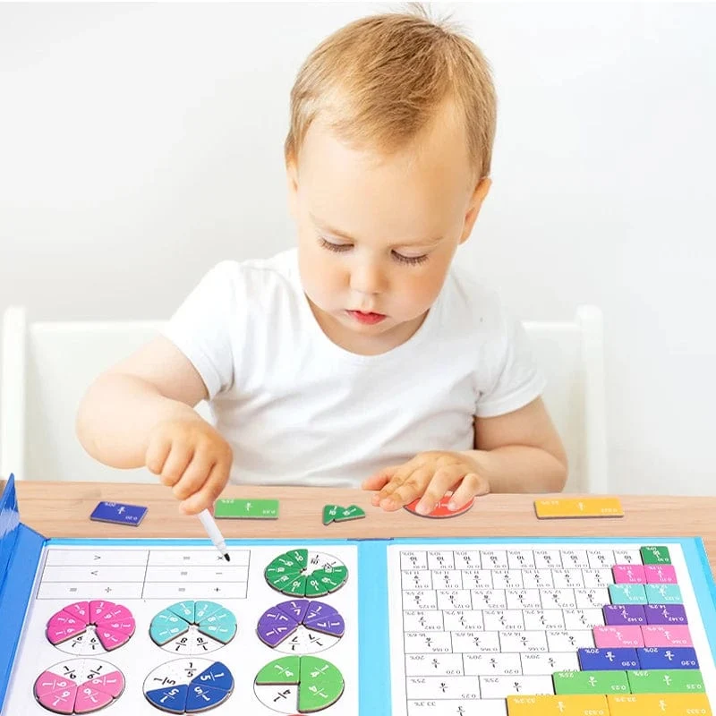 Kinder Magnetischen Bruchteil Lernen Mathe Spielzeug Holz Bruchteil Buch Set Pfarrei Lehrmittel Arithmetik Lernen Pädagogisches Spielzeug