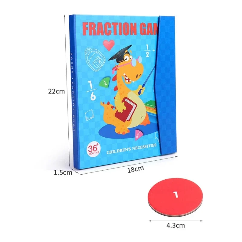 Kinder Magnetischen Bruchteil Lernen Mathe Spielzeug Holz Bruchteil Buch Set Pfarrei Lehrmittel Arithmetik Lernen Pädagogisches Spielzeug