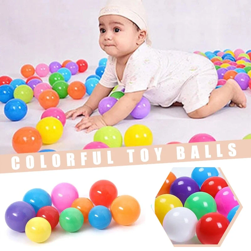 50/100 Stücke Umweltfreundliche Bunte Bällebad Weichem Kunststoff Ozean Bälle Wasser Pool Ocean Wave Ball Outdoor Spielzeug Für Kinder Kinder Baby