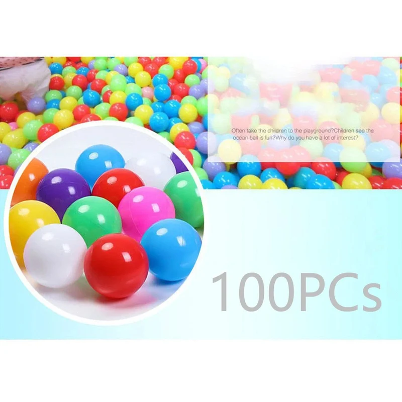 50/100 Stücke Umweltfreundliche Bunte Bällebad Weichem Kunststoff Ozean Bälle Wasser Pool Ocean Wave Ball Outdoor Spielzeug Für Kinder Kinder Baby