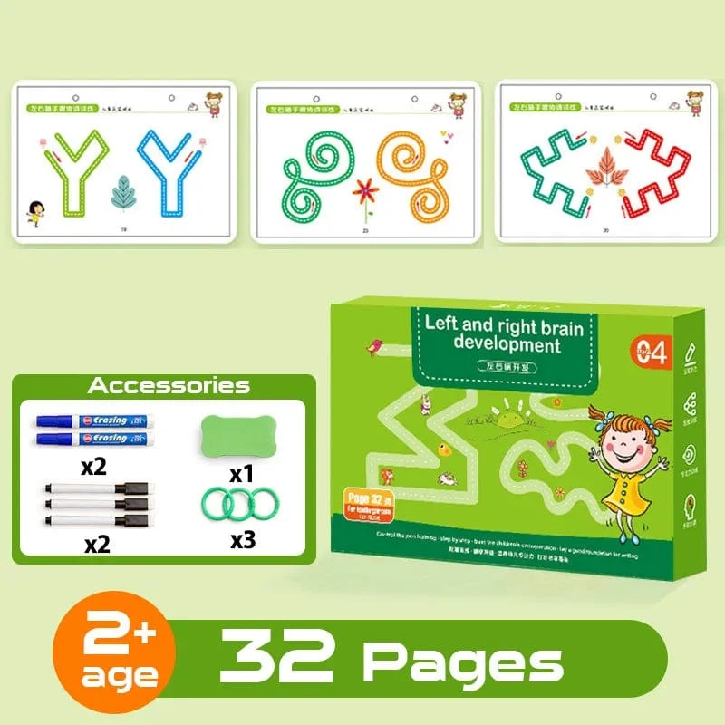 Kinder Montessori Zeichenspielzeug Pen Control Training Farbe Form Math Match Game Set Kleinkind Lernaktivitäten Lernspielzeug