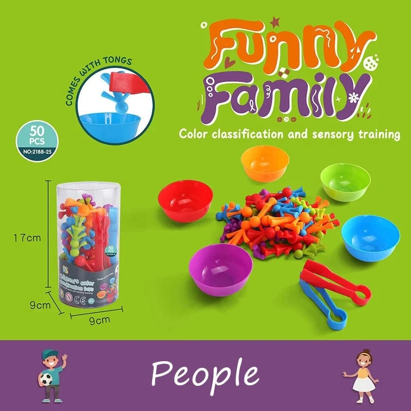 Montessori-Material Regenbogen-Zählbär, Mathe-Spielzeug, Tier-Dinosaurier, Farbsortierung, Matching-Spiel, pädagogisches sensorisches Spielzeug für Kinder