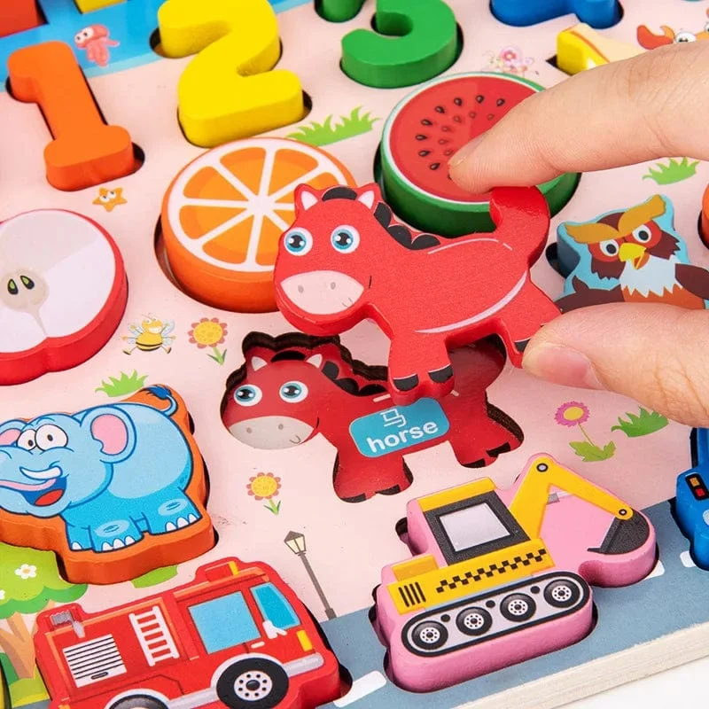 QWZ Kinder Montessori Pädagogisches Holz Mathe Spielzeug Kinder Beschäftigt Bord Zählen Formen Farben Spiel Angeln Puzzle Lernspielzeug Geschenke