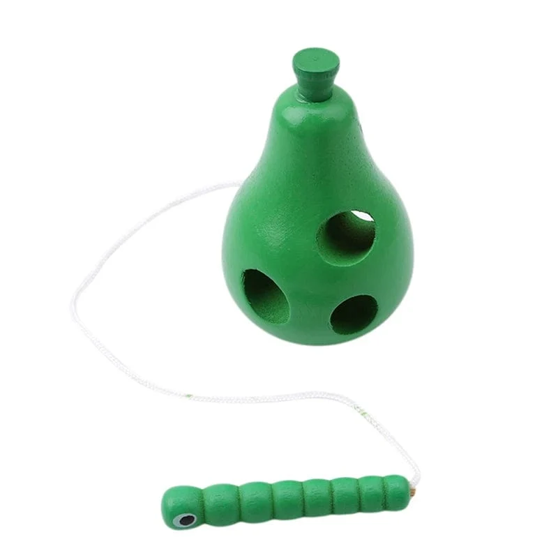 Kinder Montessori Spielzeug Wurm Essen Obst Holz Puzzle Spielzeug Finger Flexible Training Twisting Wurm Lernspielzeug für Kinder Geschenke