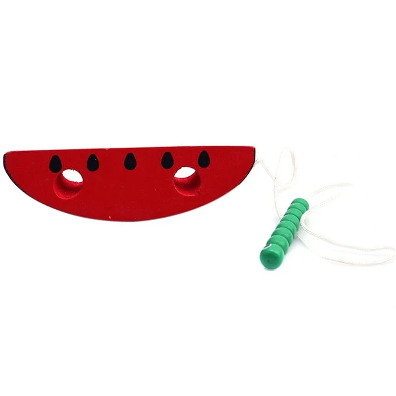 Kinder Montessori Spielzeug Wurm Essen Obst Holz Puzzle Spielzeug Finger Flexible Training Twisting Wurm Lernspielzeug für Kinder Geschenke