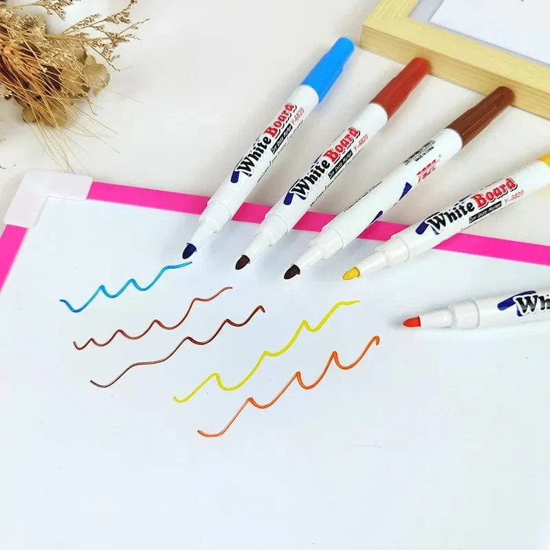 8/12 farben Magische Wasser Schwimmenden Stift Set Kinder Pädagogisches Malerei Stift Spielzeug Whiteboard Marker Student Bunte Doodle Wasser Stift