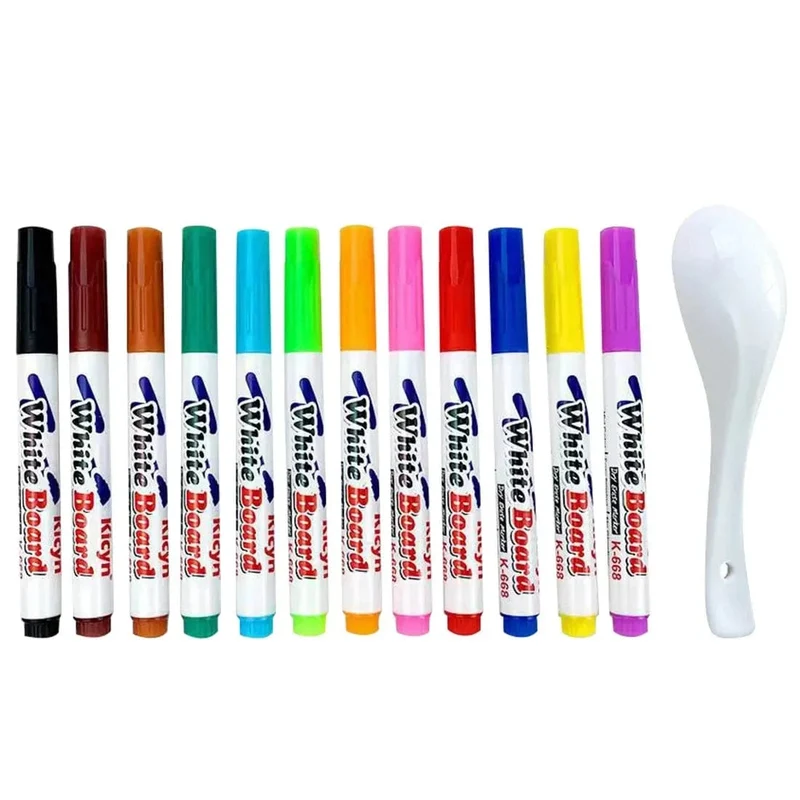 8/12 farben Magische Wasser Schwimmenden Stift Set Kinder Pädagogisches Malerei Stift Spielzeug Whiteboard Marker Student Bunte Doodle Wasser Stift