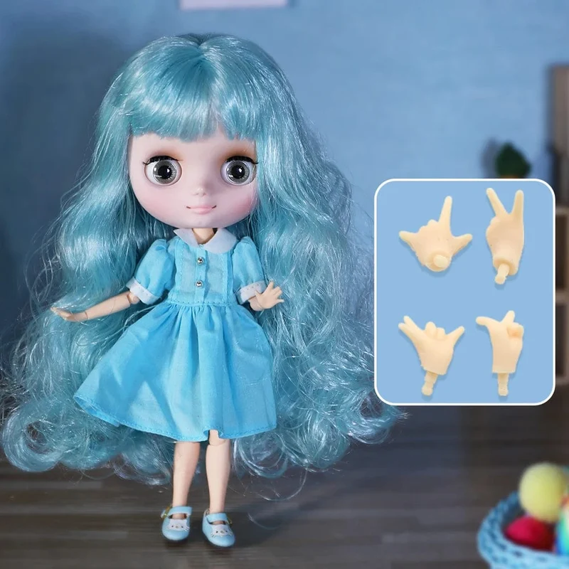 ICY DBS Blyth Middie Puppe mit Gelenkkörper, 20 cm, maßgeschneiderte Puppe, Nacktpuppe oder komplettes Set, inklusive Kleidung und Schuhen, DIY-Spielzeug, Geschenk für Mädchen