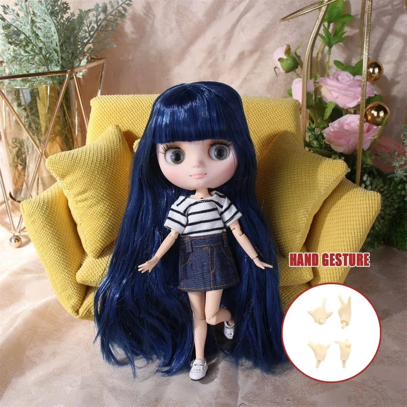 ICY DBS Blyth Middie Puppe mit Gelenkkörper, 20 cm, maßgeschneiderte Puppe, Nacktpuppe oder komplettes Set, inklusive Kleidung und Schuhen, DIY-Spielzeug, Geschenk für Mädchen