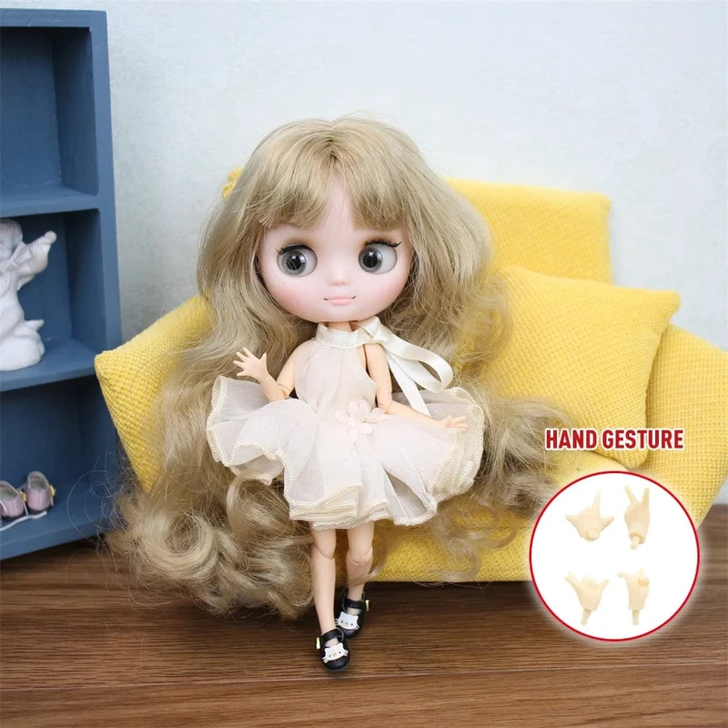 ICY DBS Blyth Middie Puppe mit Gelenkkörper, 20 cm, maßgeschneiderte Puppe, Nacktpuppe oder komplettes Set, inklusive Kleidung und Schuhen, DIY-Spielzeug, Geschenk für Mädchen