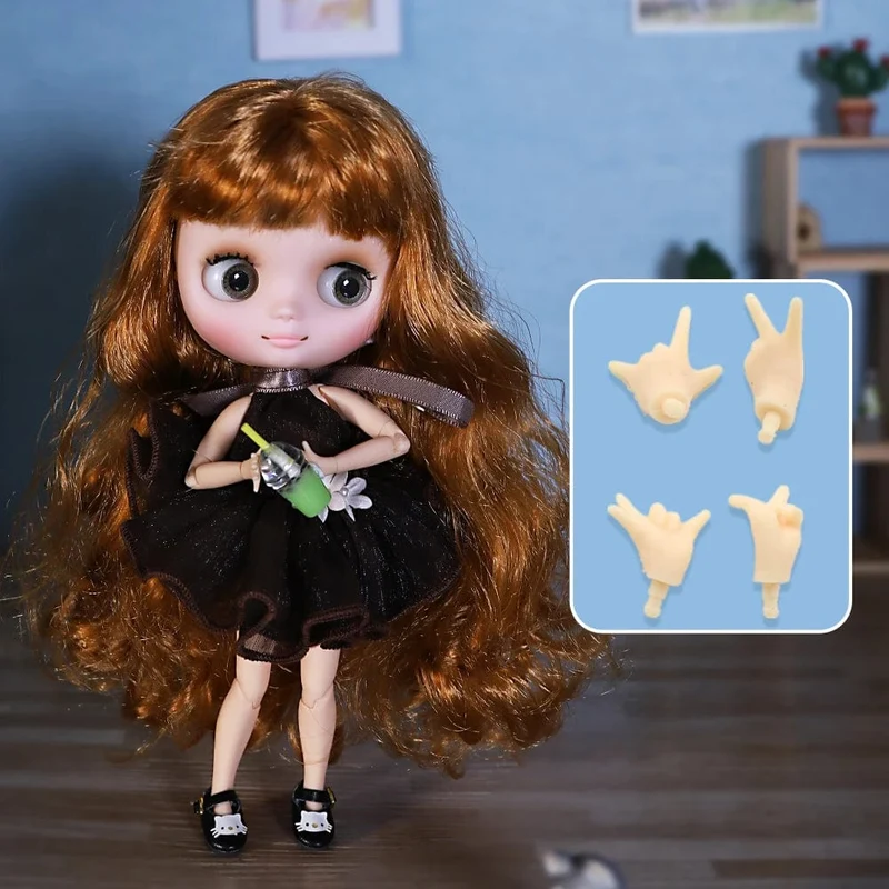 ICY DBS Blyth Middie Puppe mit Gelenkkörper, 20 cm, maßgeschneiderte Puppe, Nacktpuppe oder komplettes Set, inklusive Kleidung und Schuhen, DIY-Spielzeug, Geschenk für Mädchen