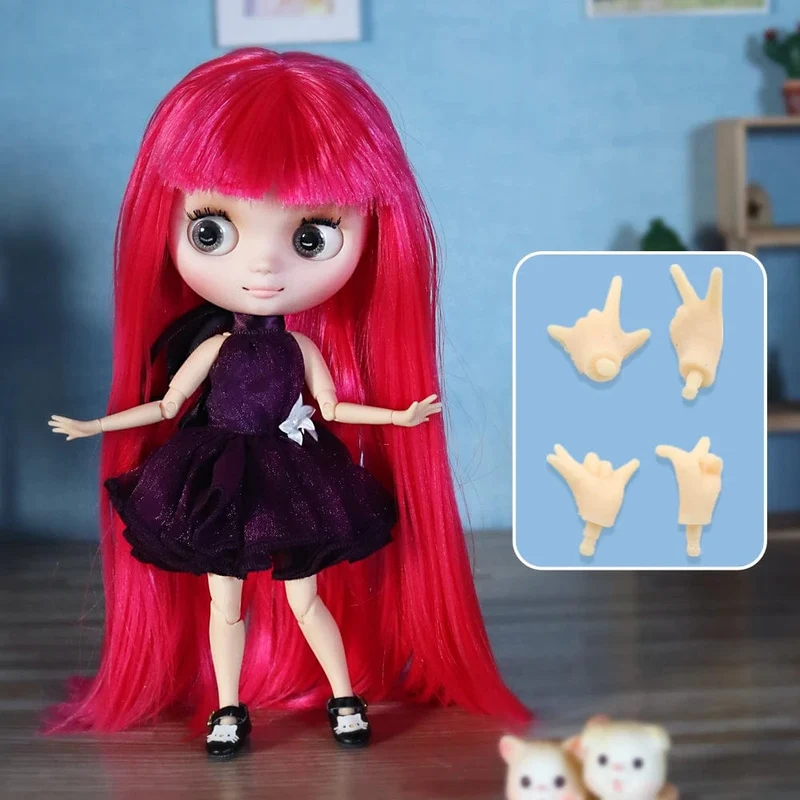ICY DBS Blyth Middie Puppe mit Gelenkkörper, 20 cm, maßgeschneiderte Puppe, Nacktpuppe oder komplettes Set, inklusive Kleidung und Schuhen, DIY-Spielzeug, Geschenk für Mädchen