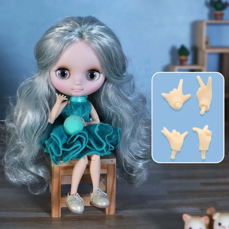 ICY DBS Blyth Middie Puppe mit Gelenkkörper, 20 cm, maßgeschneiderte Puppe, Nacktpuppe oder komplettes Set, inklusive Kleidung und Schuhen, DIY-Spielzeug, Geschenk für Mädchen