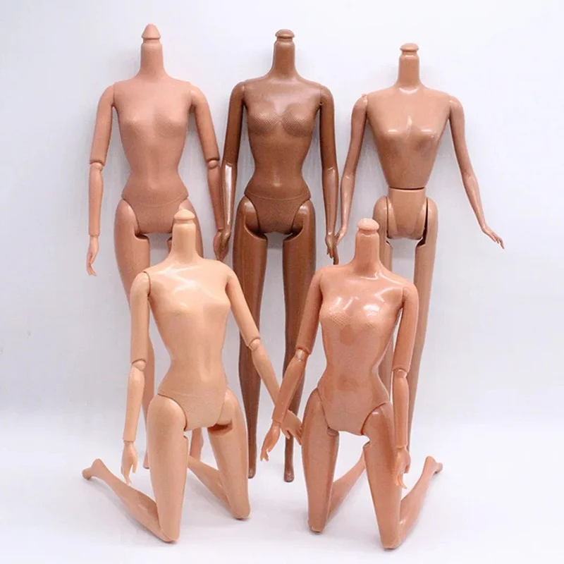 30 cm großer afrikanischer Puppenkörper, Körper mit 5/11/13/20 Gelenken, dunkle Haut, hübsches Mädchenspielzeug für Kinder
