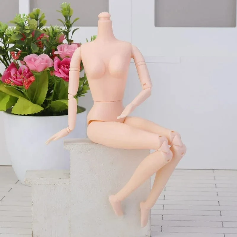 30 cm großer afrikanischer Puppenkörper, Körper mit 5/11/13/20 Gelenken, dunkle Haut, hübsches Mädchenspielzeug für Kinder