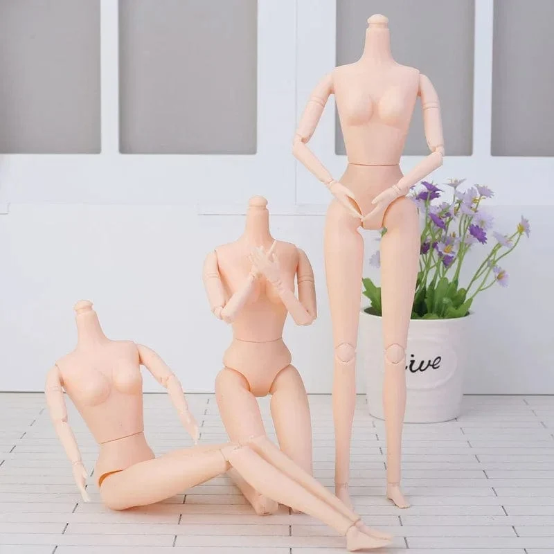 30 cm großer afrikanischer Puppenkörper, Körper mit 5/11/13/20 Gelenken, dunkle Haut, hübsches Mädchenspielzeug für Kinder