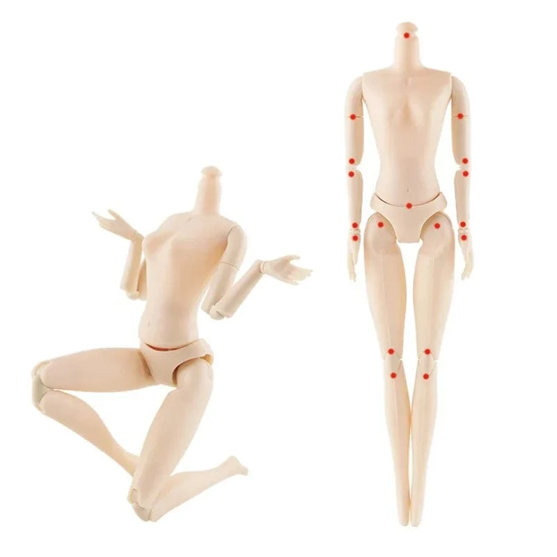 30 cm großer afrikanischer Puppenkörper, Körper mit 5/11/13/20 Gelenken, dunkle Haut, hübsches Mädchenspielzeug für Kinder