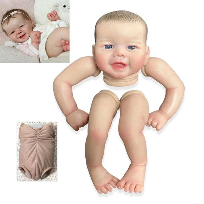 19 Zoll, bereits bemalt, lebensechte Puppenbausätze, weiches Vinyl, lebensechte Babypuppen, Zubehör für realistische DIY-Spielzeuge, DIY-Puppenbausätze