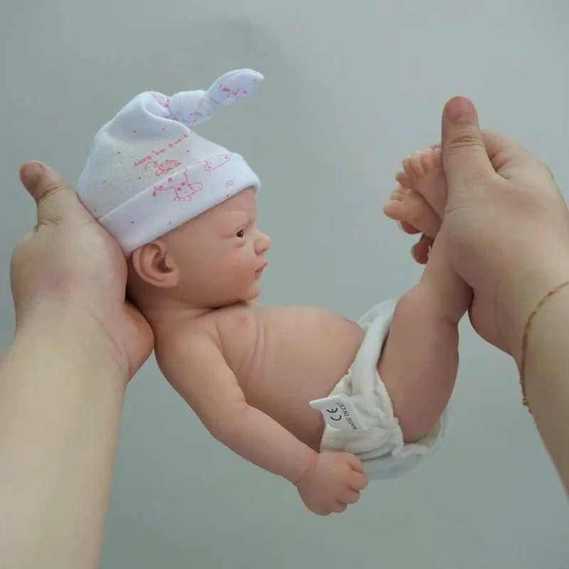 12" Micro Frühchen Ganzkörper Silikon Babypuppe Junge "Toby" & Mädchen "Luna" Lebensechte Puppe Überraschung Kinder Anti-Stress