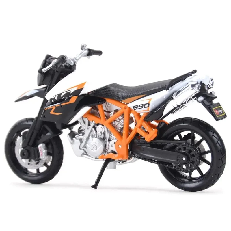 Bburago 1:18 KTM 990 Supermoto R, statische Druckgussfahrzeuge, Motorrad-Modellspielzeug zum Sammeln
