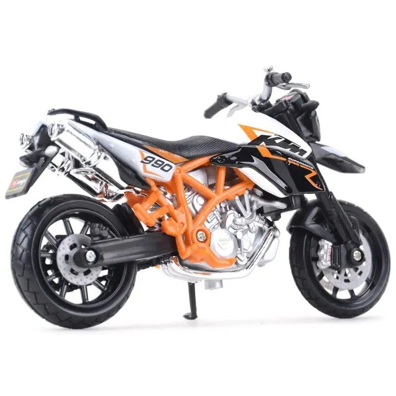 Bburago 1:18 KTM 990 Supermoto R, statische Druckgussfahrzeuge, Motorrad-Modellspielzeug zum Sammeln