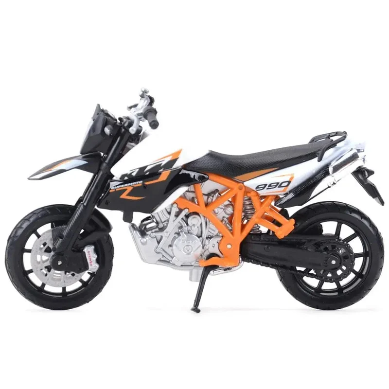 Bburago 1:18 KTM 990 Supermoto R, statische Druckgussfahrzeuge, Motorrad-Modellspielzeug zum Sammeln