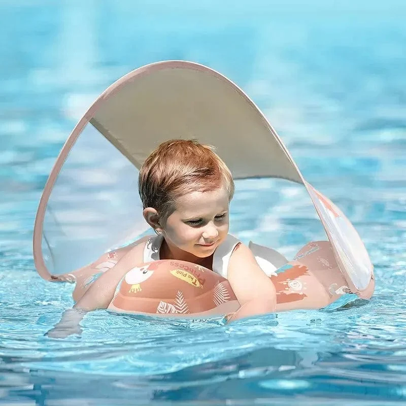 Baby-Schwimmring mit Baldachin, aufblasbarer Säuglingsring, Kinderpool-Zubehör, Kreis, Badespielzeug für den Sommer