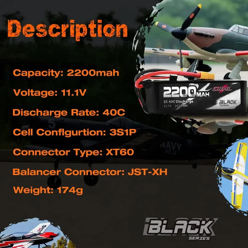 2 STÜCKE CNHL 3S 11.1 V Lipo Batterie 2200 mAh 30C 70C Mit XT60 Stecker Für RC Flugzeug Hubschrauber Quadcopter FPV Drone Auto Racing Hobby