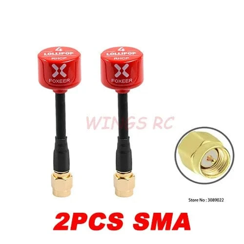 Foxeer Antenne Lollipop 4 V4 FPV Antenne 5.8G 2.6 Dbi Stubby RHCP SMA RPSMA UFL Gerade/Winkel MMCX 7.2g für FPV RC Racing Drone
