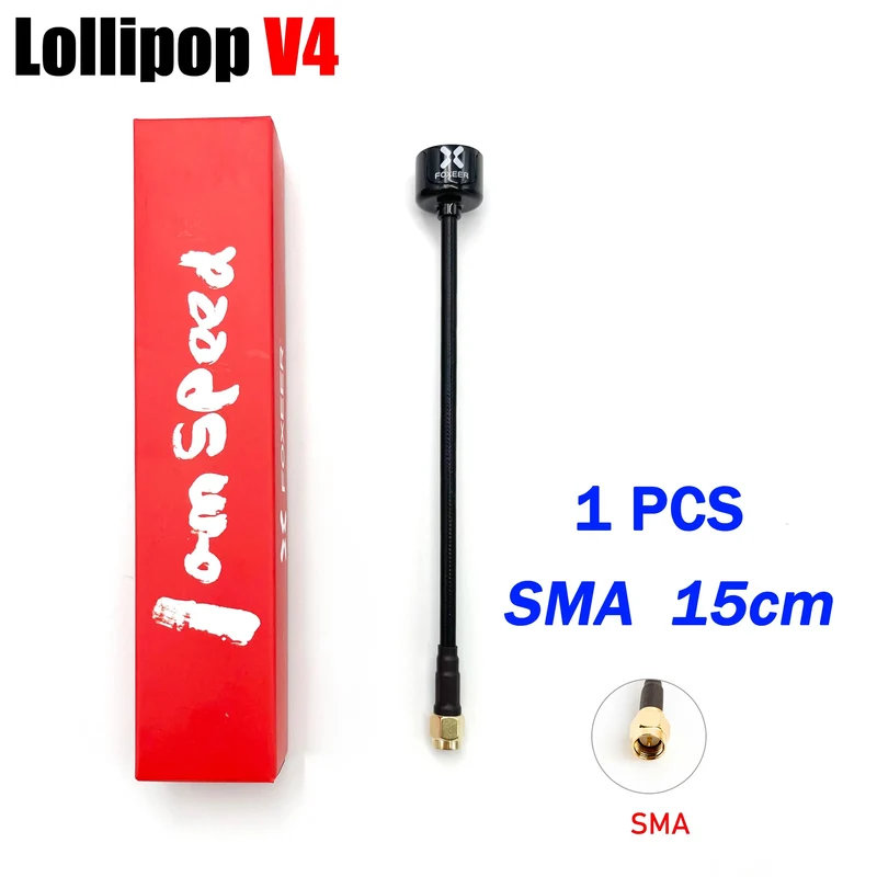 Foxeer Antenne Lollipop 4 V4 FPV Antenne 5.8G 2.6 Dbi Stubby RHCP SMA RPSMA UFL Gerade/Winkel MMCX 7.2g für FPV RC Racing Drone