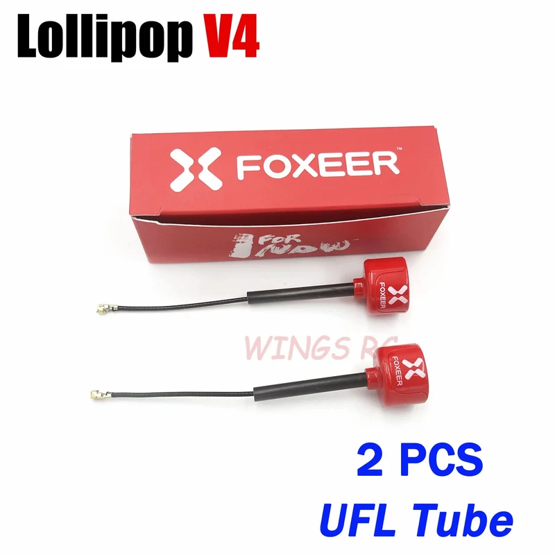 Foxeer Antenne Lollipop 4 V4 FPV Antenne 5.8G 2.6 Dbi Stubby RHCP SMA RPSMA UFL Gerade/Winkel MMCX 7.2g für FPV RC Racing Drone