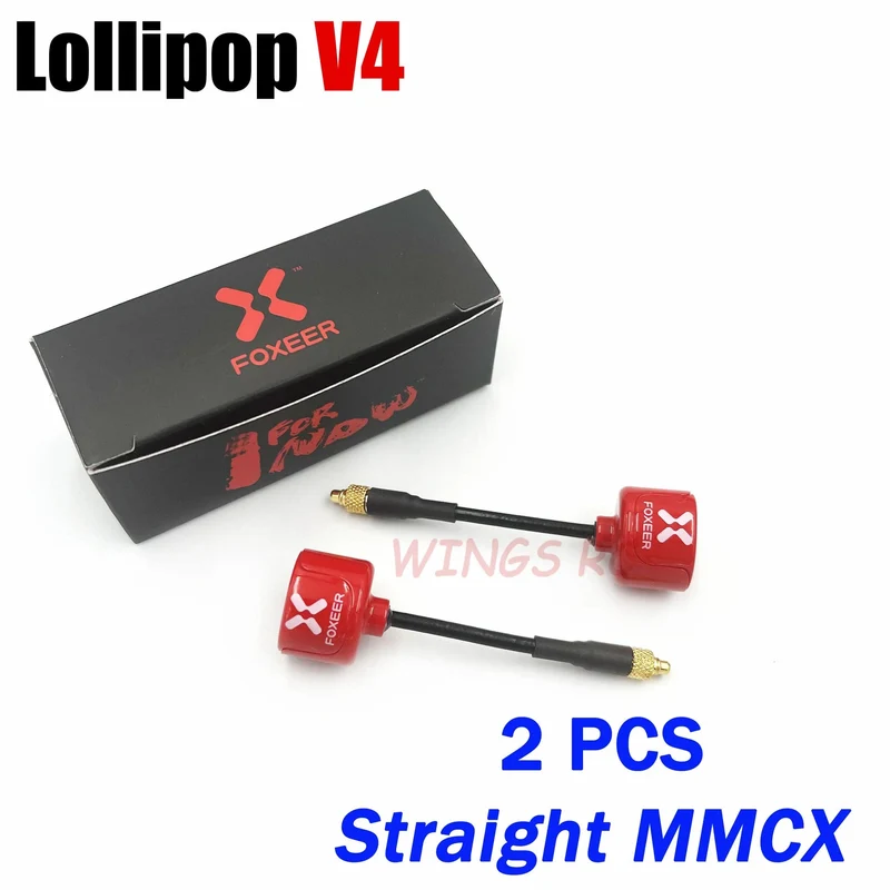 Foxeer Antenne Lollipop 4 V4 FPV Antenne 5.8G 2.6 Dbi Stubby RHCP SMA RPSMA UFL Gerade/Winkel MMCX 7.2g für FPV RC Racing Drone