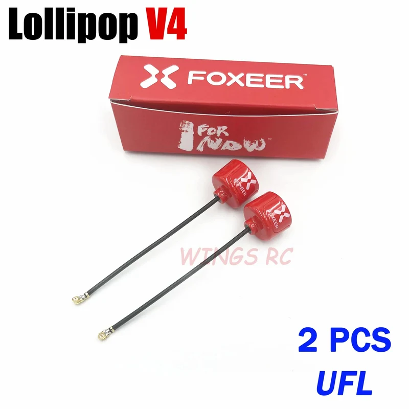Foxeer Antenne Lollipop 4 V4 FPV Antenne 5.8G 2.6 Dbi Stubby RHCP SMA RPSMA UFL Gerade/Winkel MMCX 7.2g für FPV RC Racing Drone