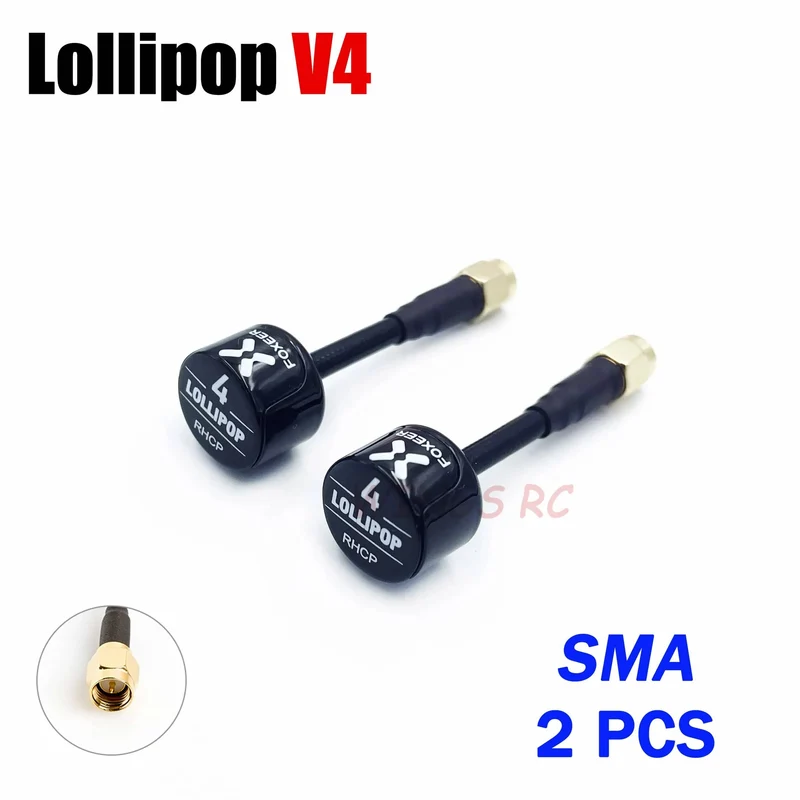Foxeer Antenne Lollipop 4 V4 FPV Antenne 5.8G 2.6 Dbi Stubby RHCP SMA RPSMA UFL Gerade/Winkel MMCX 7.2g für FPV RC Racing Drone